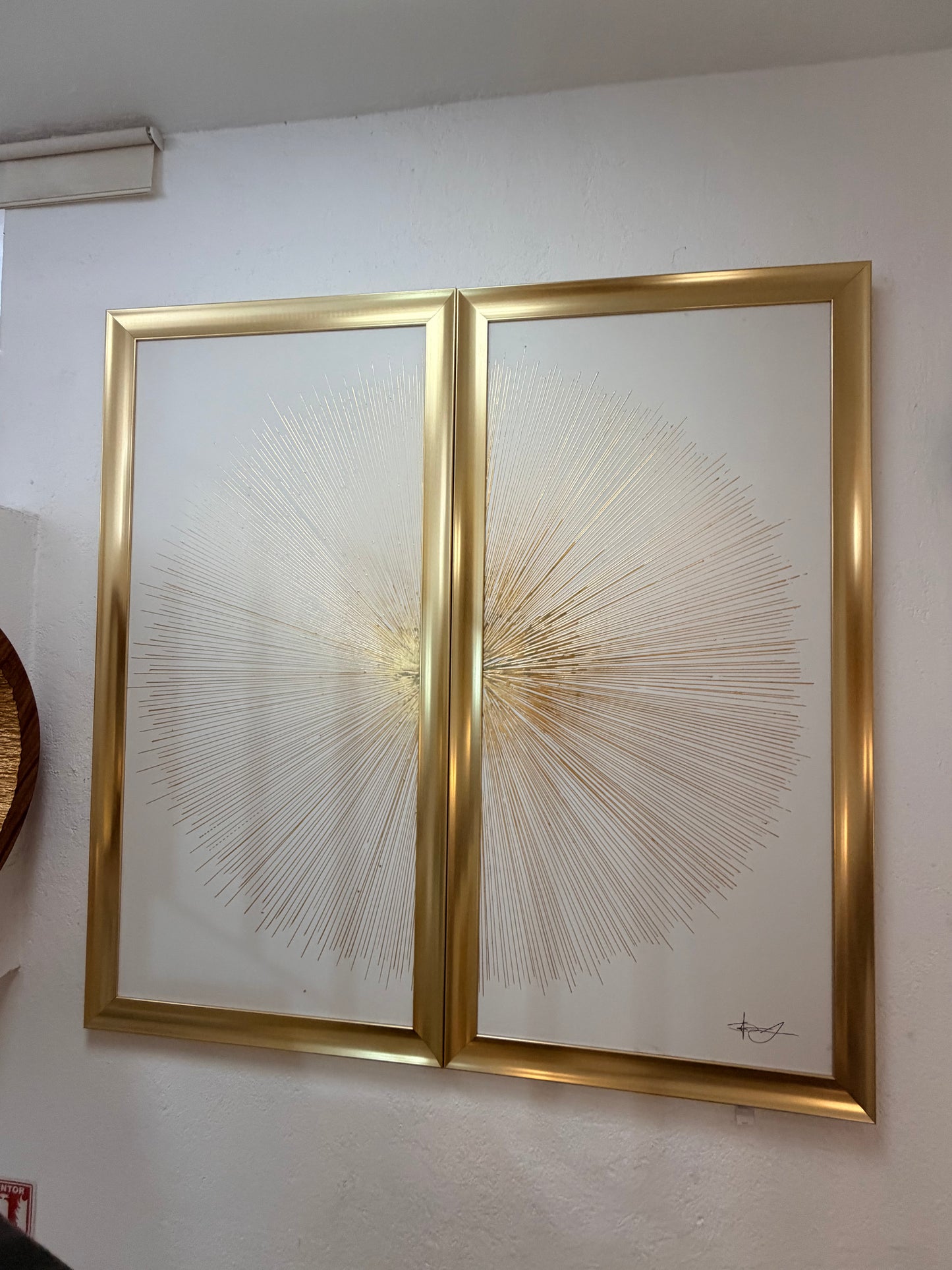 Cuadro Decorativo gran formato doble Shine Golden