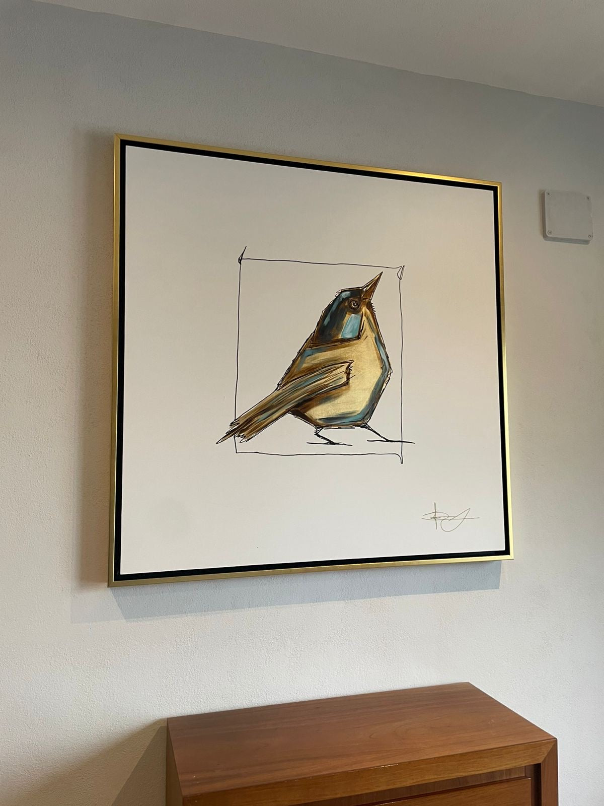 Cuadro Blue golden bird