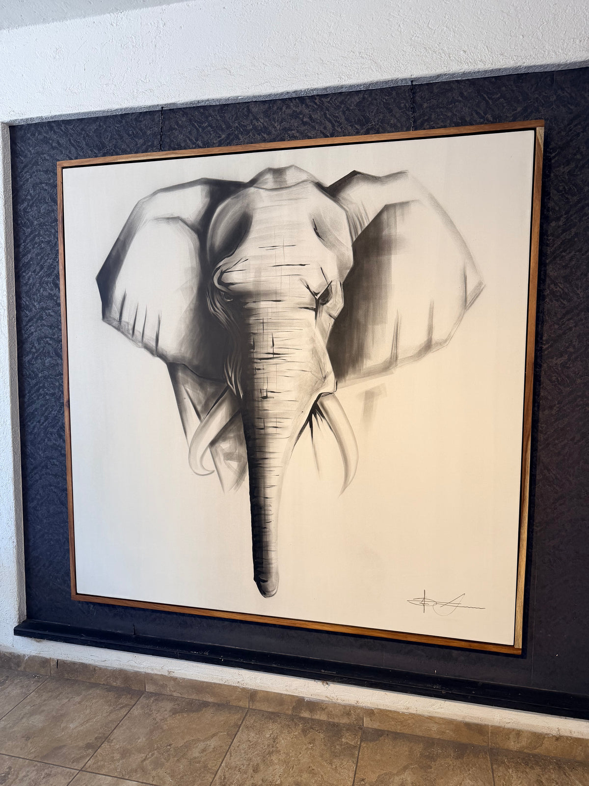 Cuadro decorativo de gran formato Elefante Majestuoso