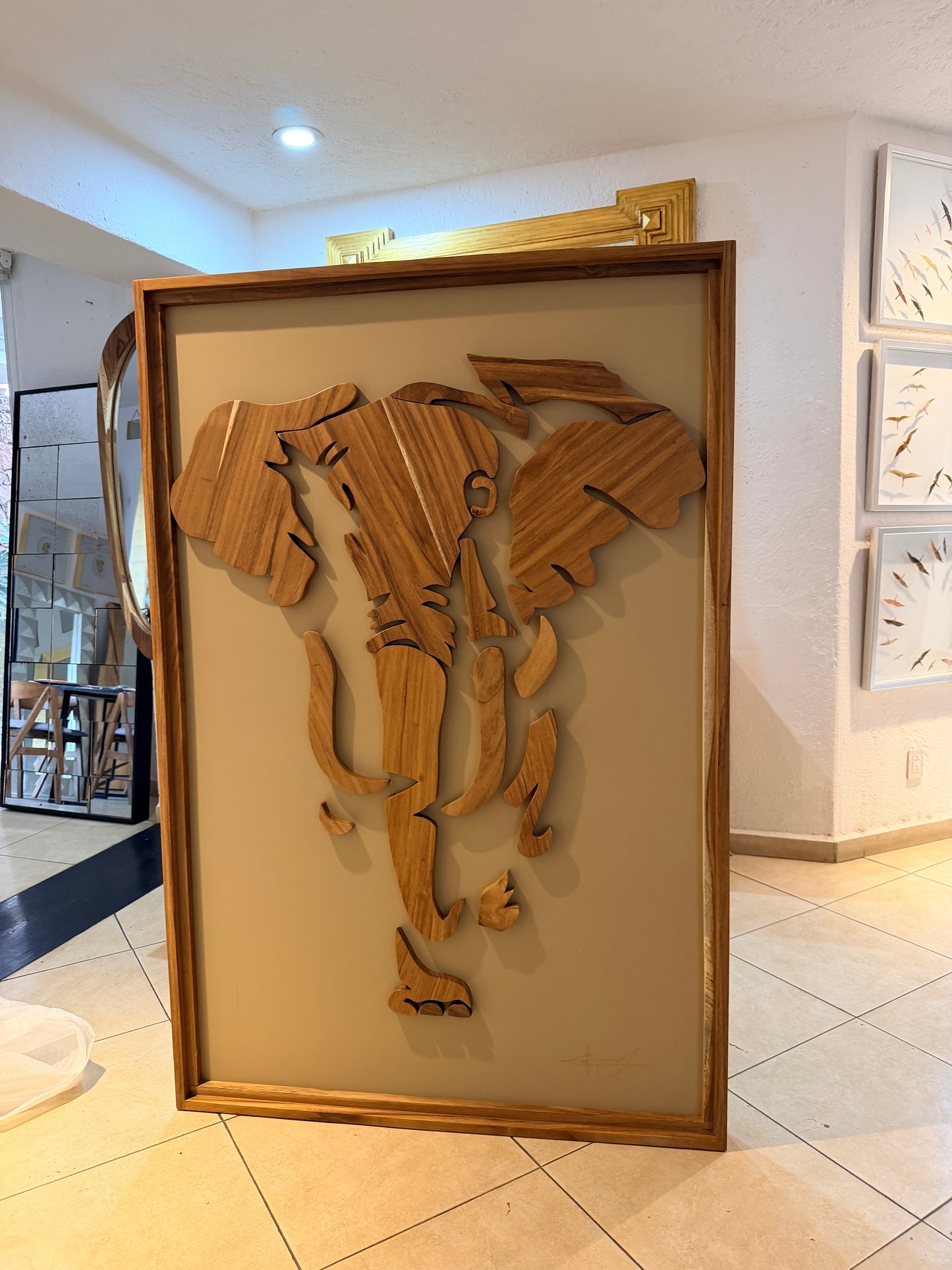 Cuadro Elefante parota - arte objeto