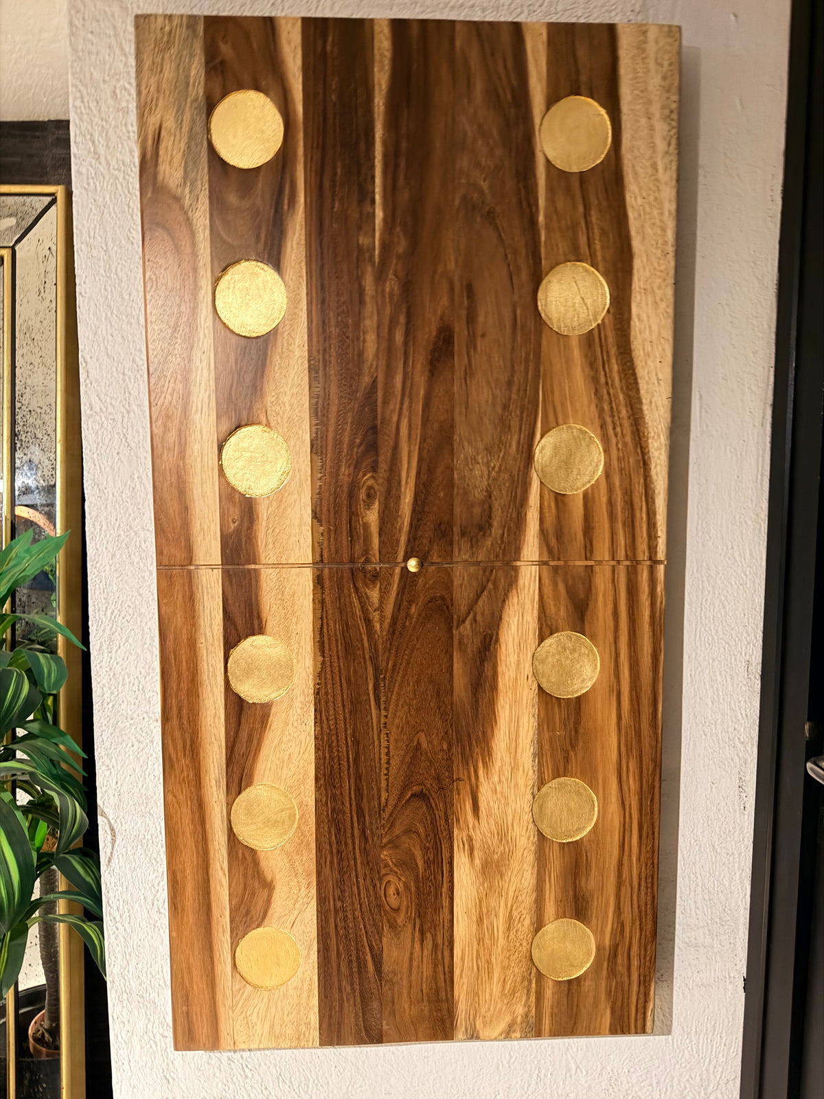 Cuadro decorativo ficha de domino de madera