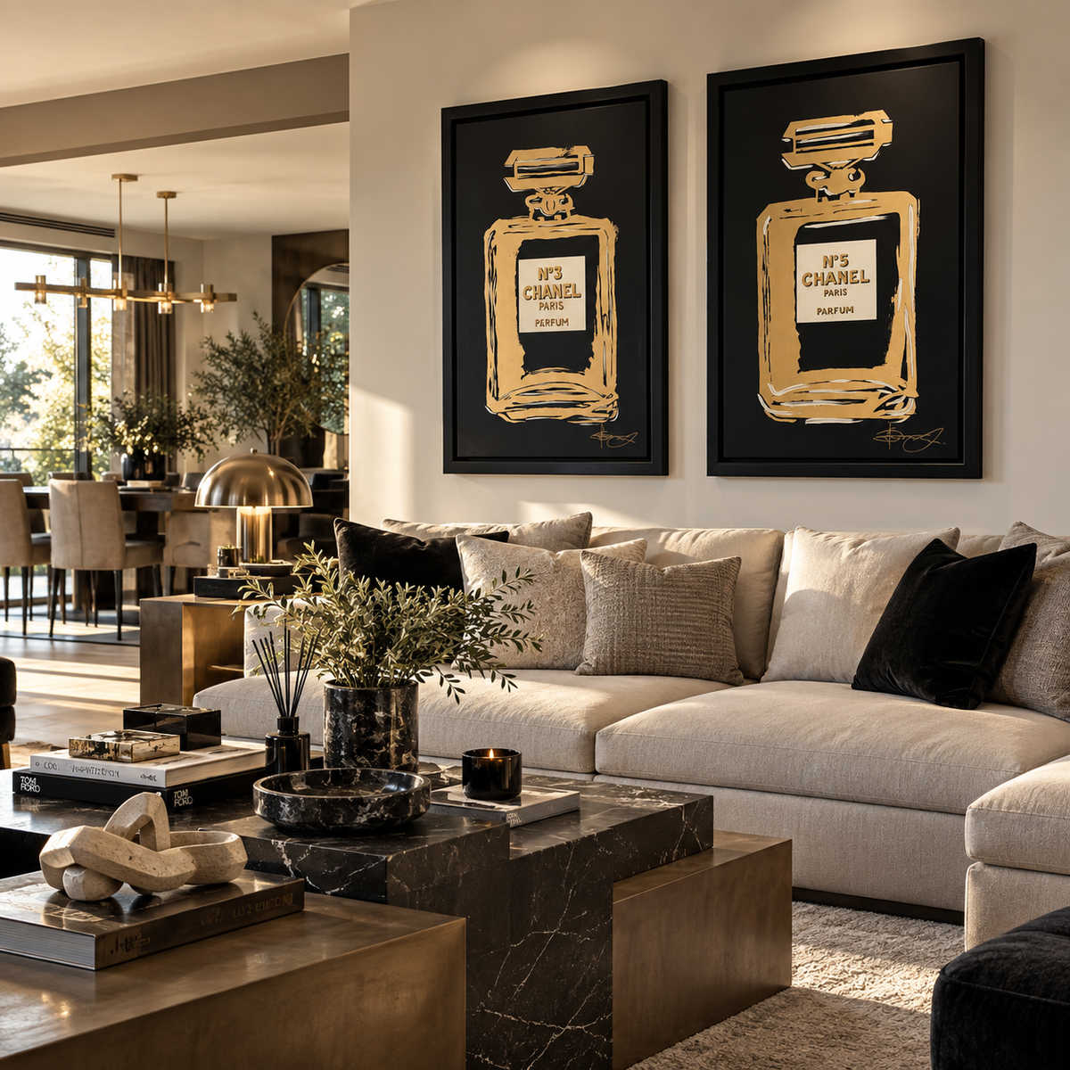 Set Cuadros decorativos Chanel 5