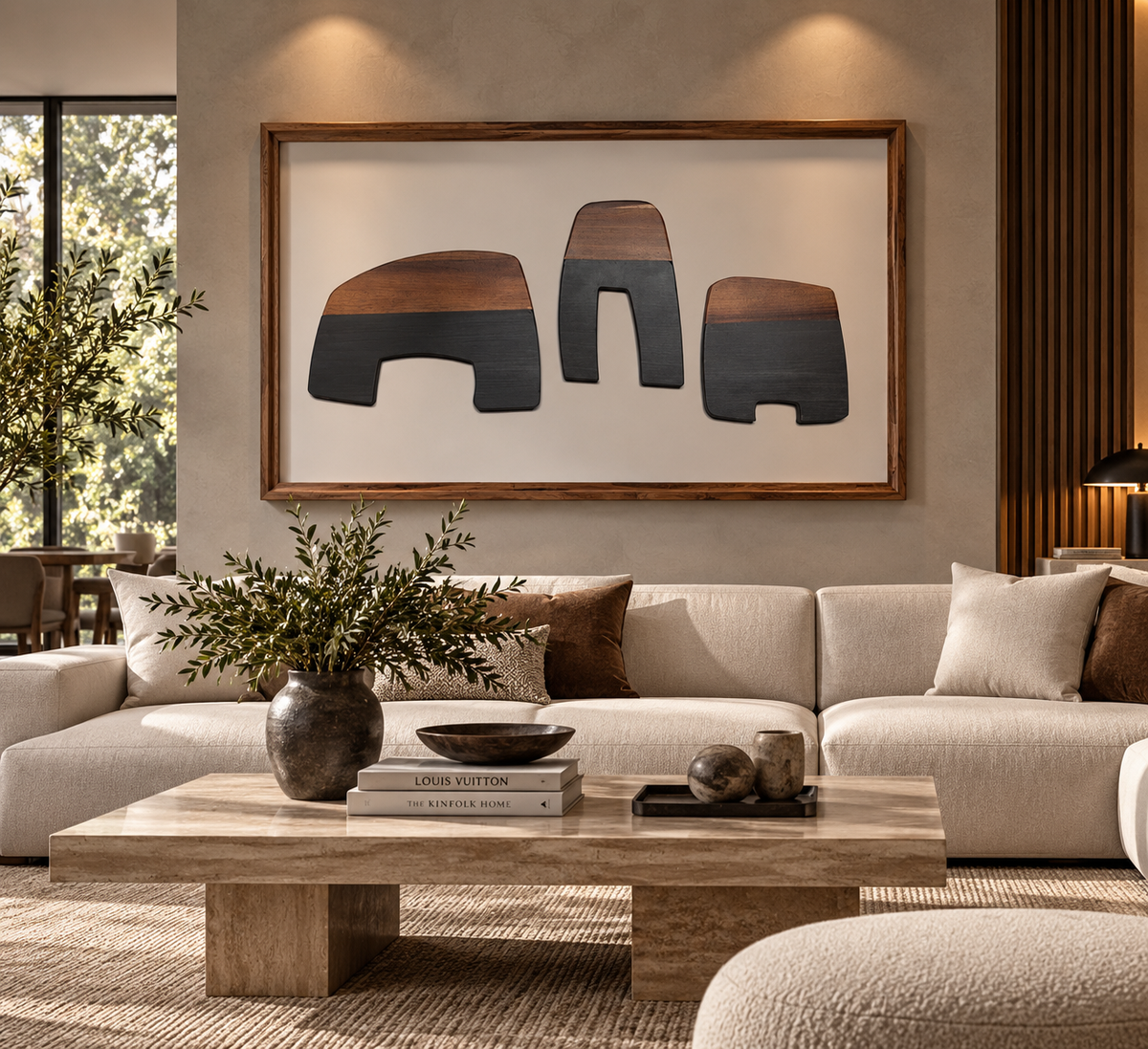 Cuadro Decorativo Stones parota - arte objeto