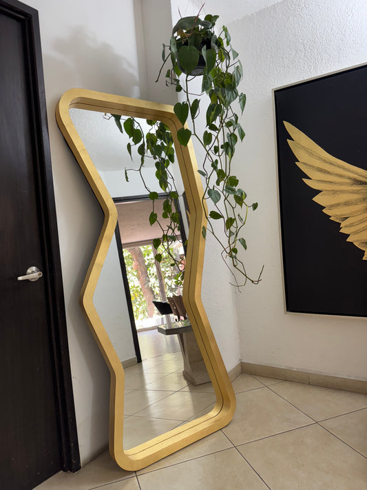 Espejo Zigzag oro