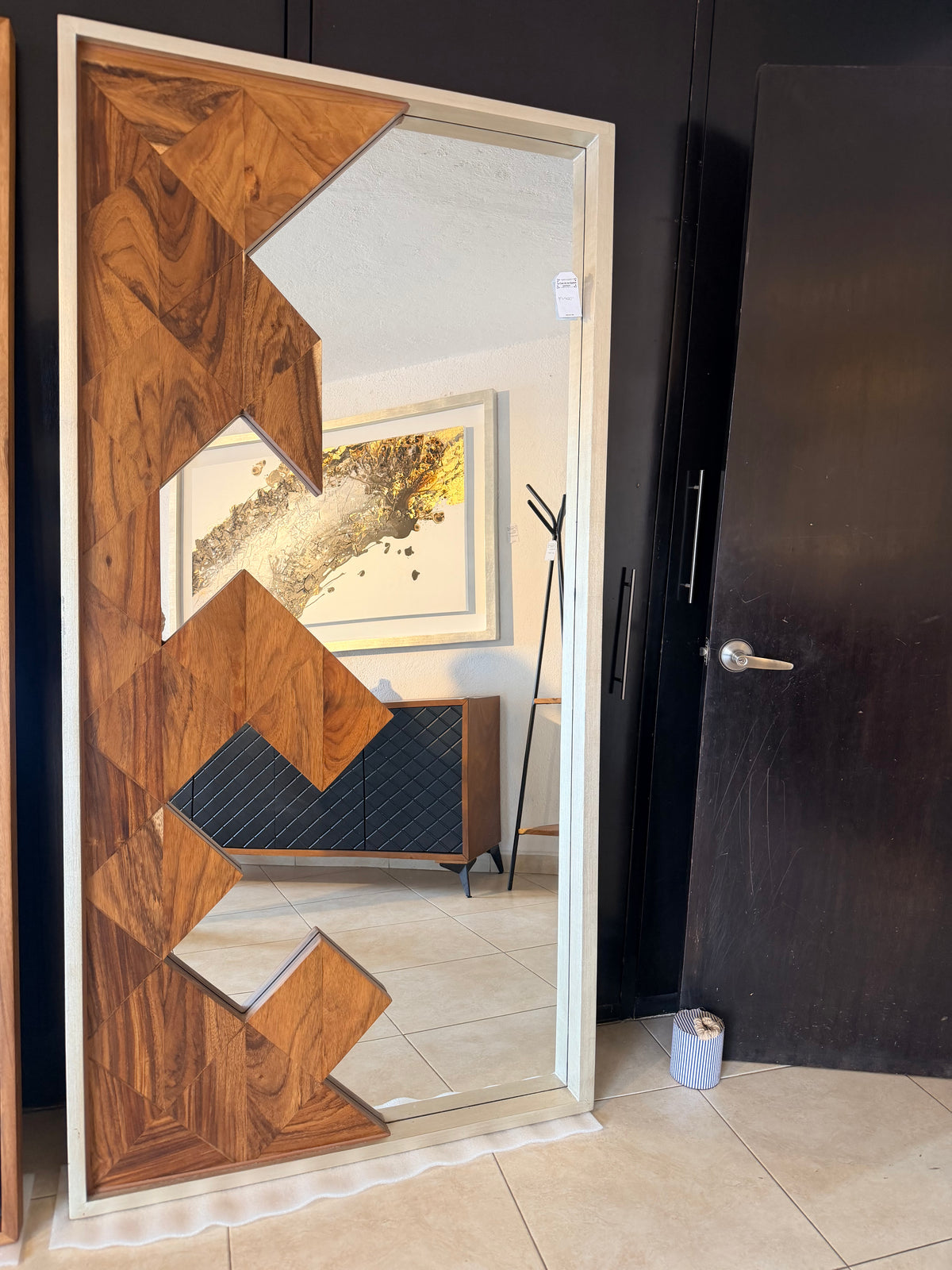 Espejo Decorativo Geometría parota