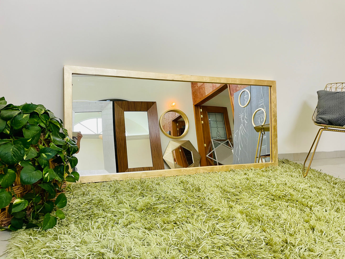 Espejo line oro