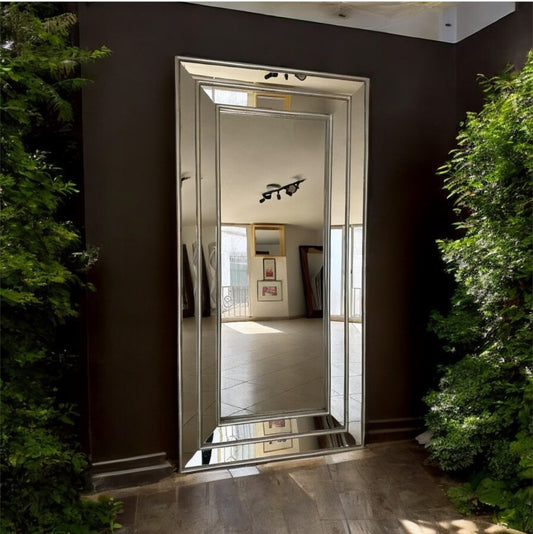 Espejo Triple Nicolo plata