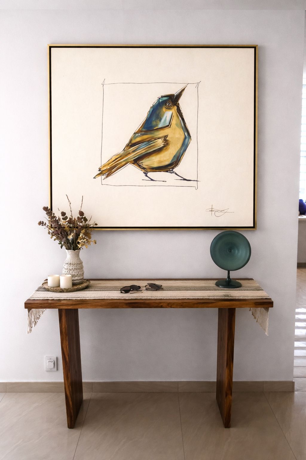 Cuadro Blue golden bird