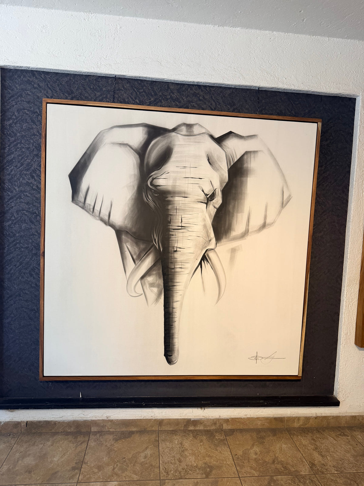 Cuadro decorativo de gran formato Elefante Majestuoso