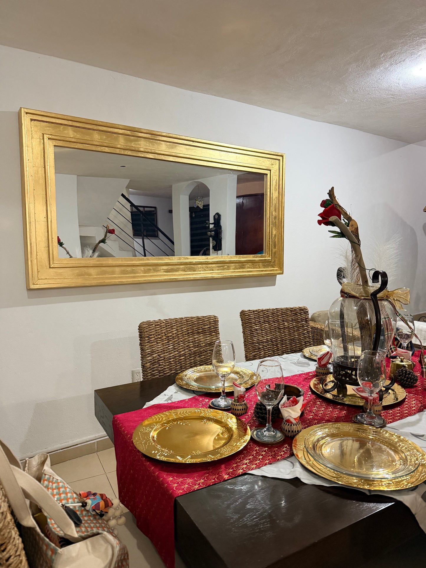 Espejo decorativo francés oro