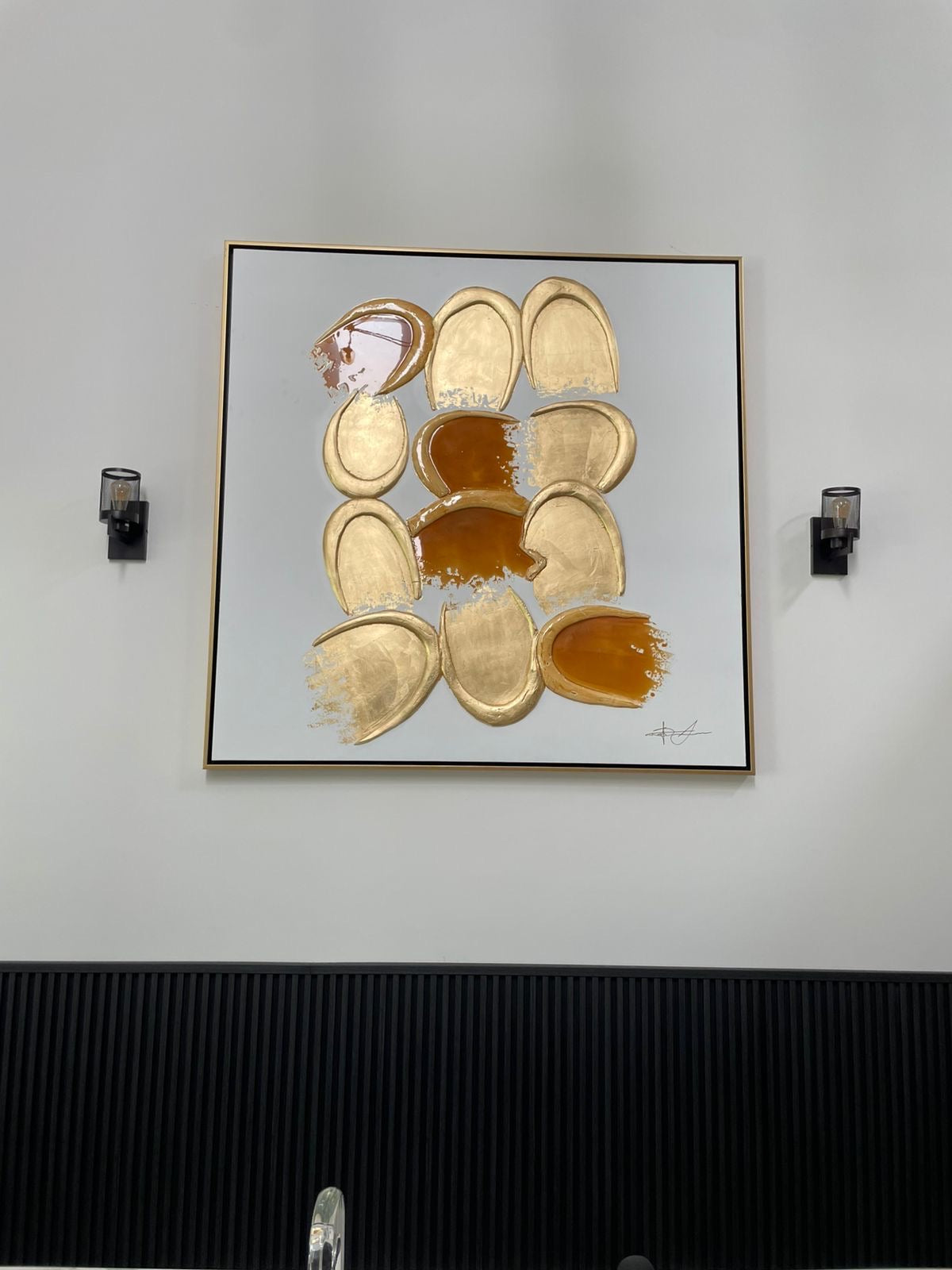 Cuadro decorativo gran formato Golden rocks