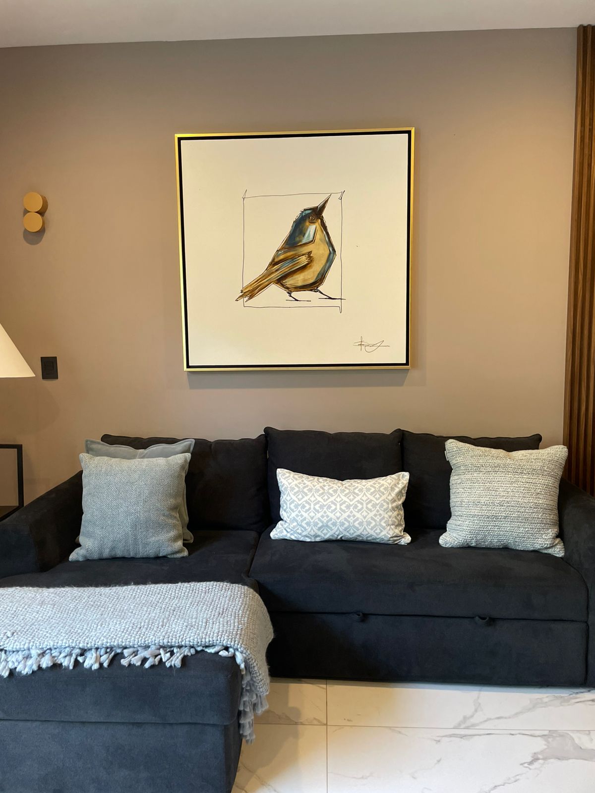Cuadro Blue golden bird