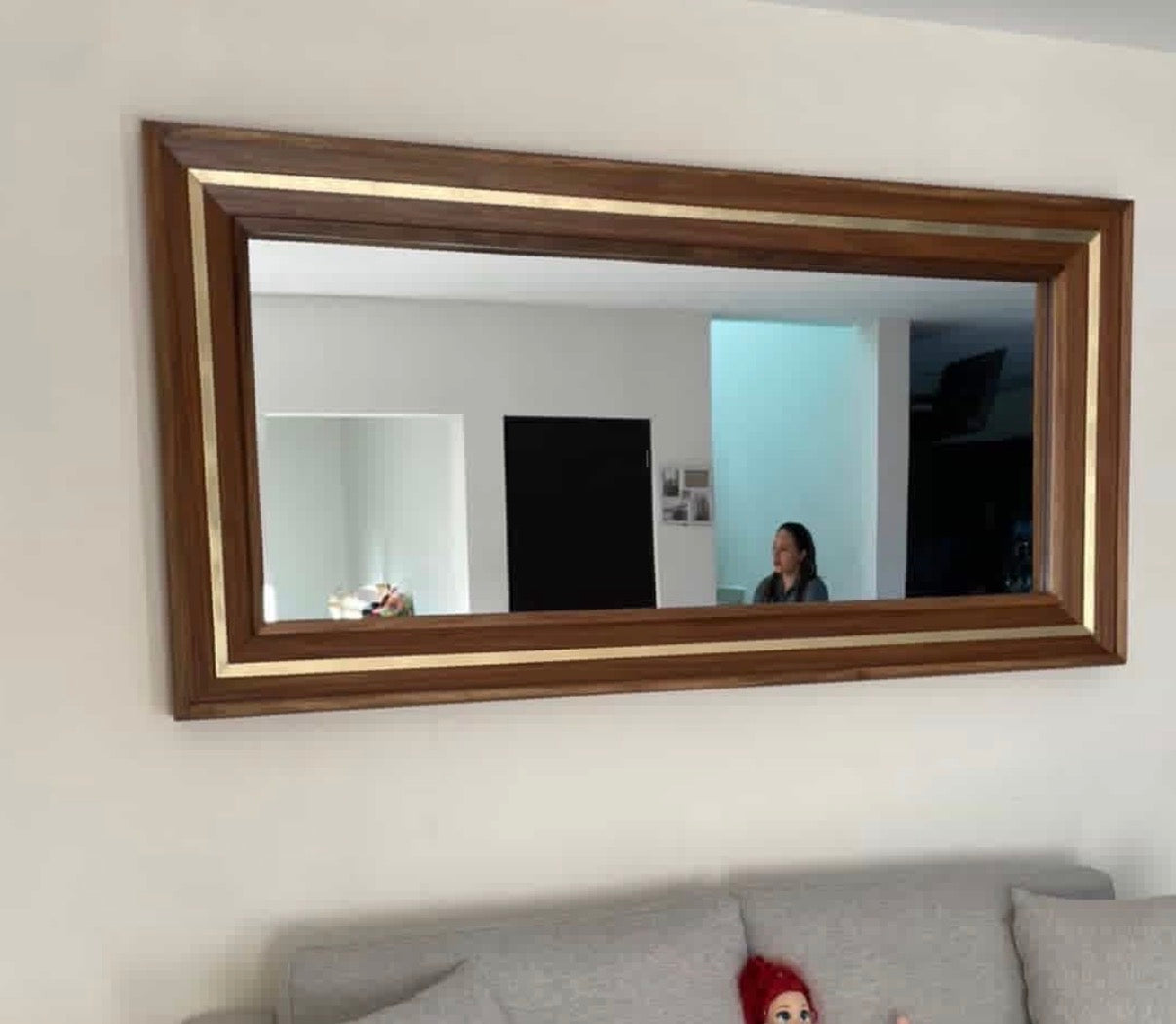 Espejo Decorativo Líneas Parota oro