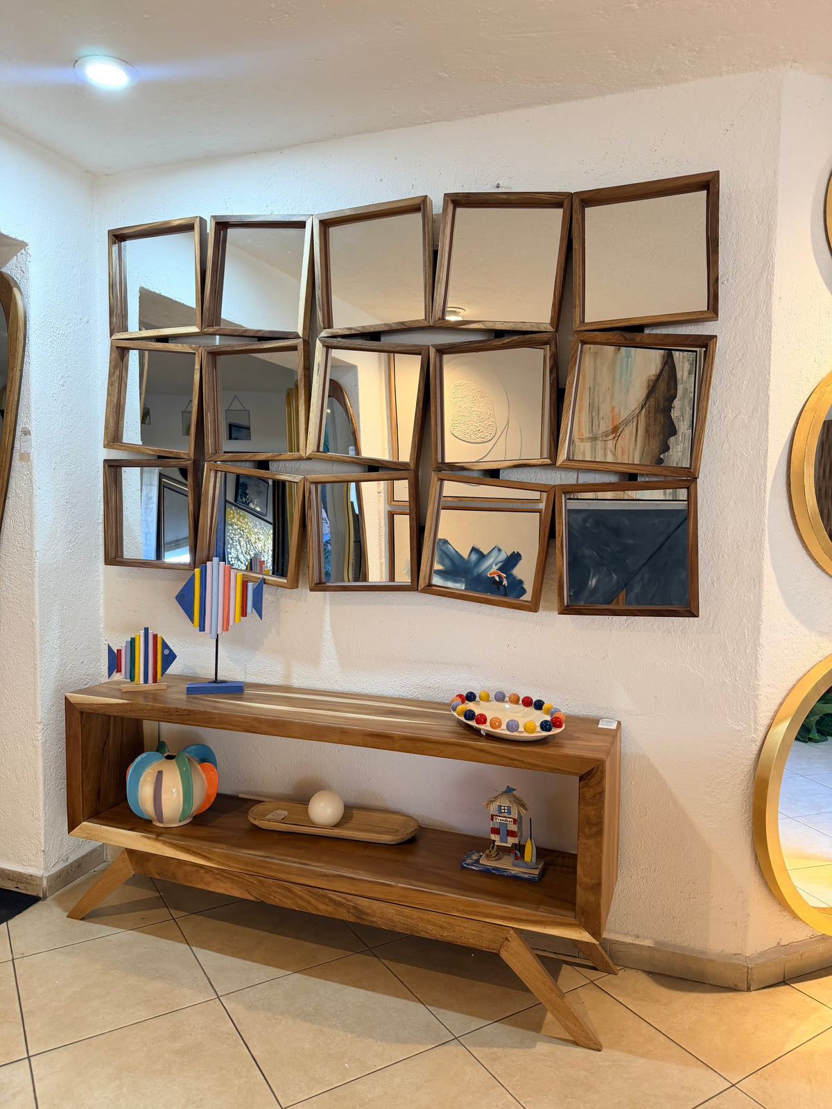 Espejo Decorativo Skies parota