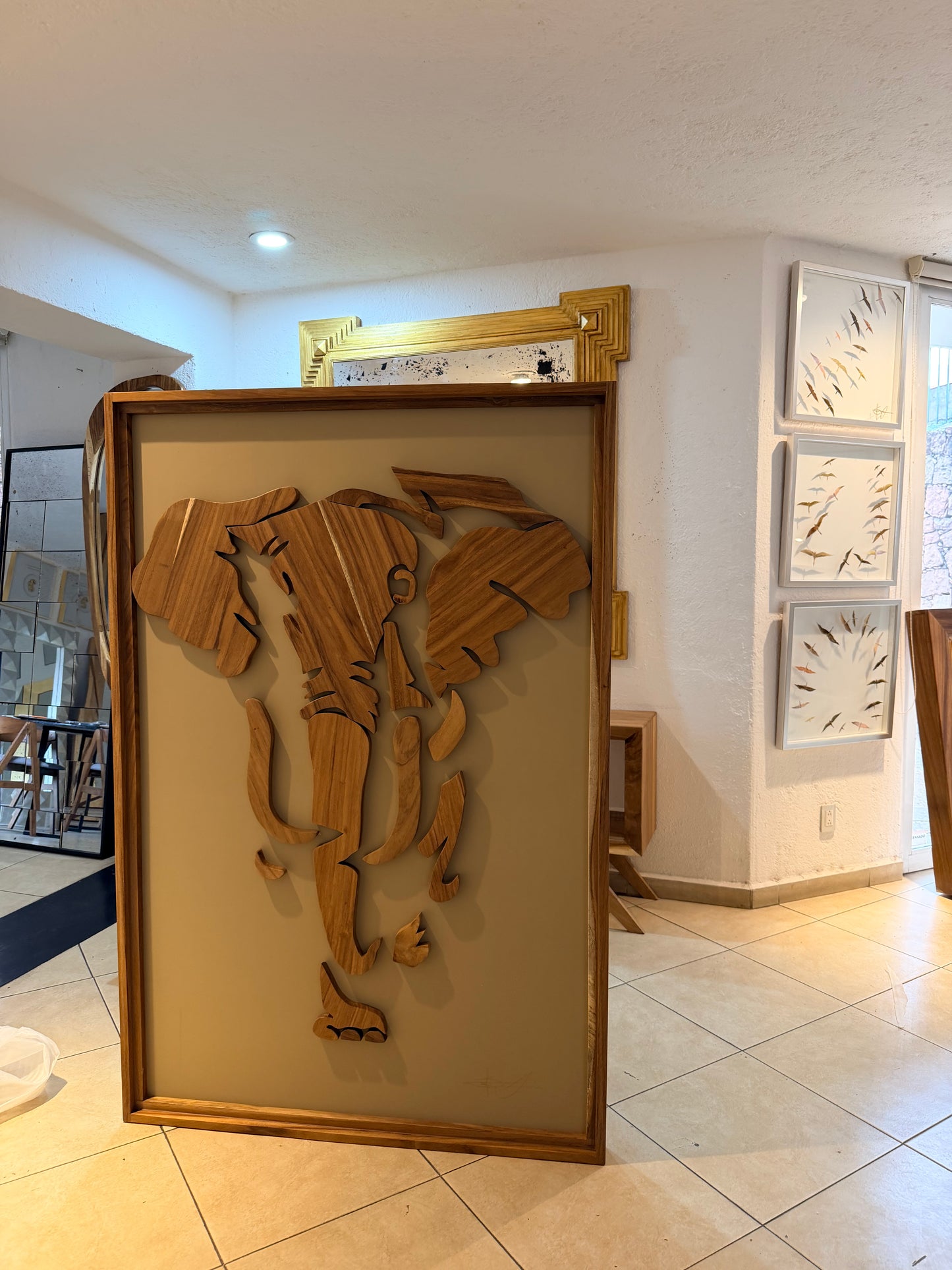 Cuadro Elefante parota - arte objeto