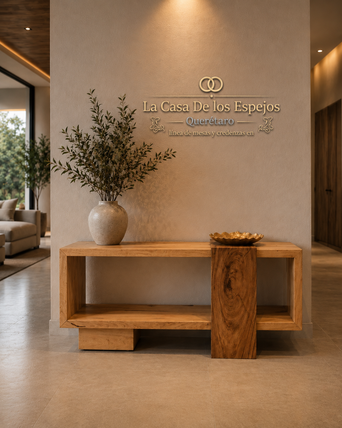 Credenza- recibidor Catar Encino/ parota