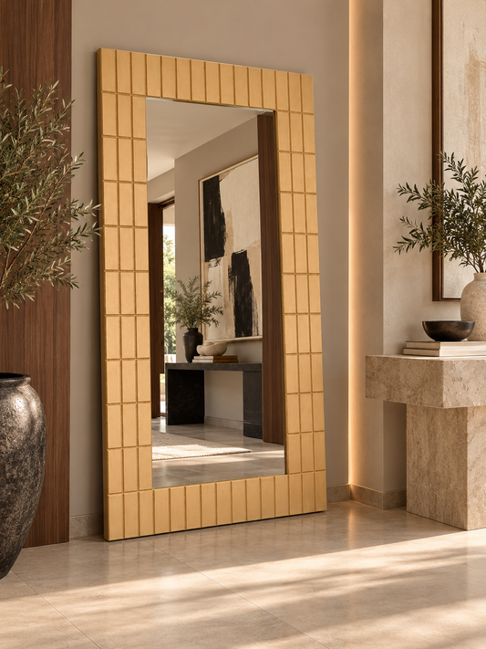 Espejo decorativo placas oro