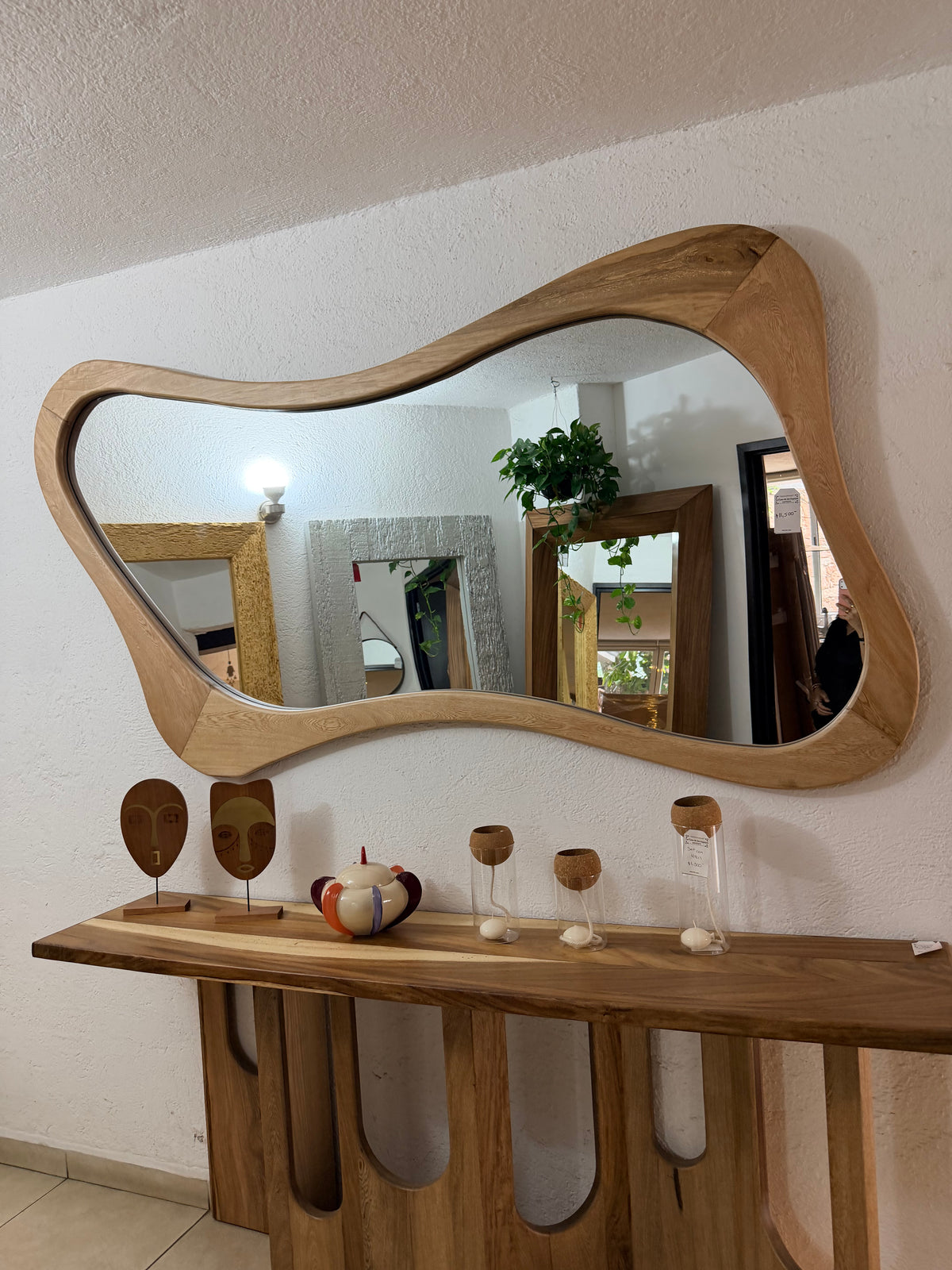 Espejo decorativo orgánico encino Julien