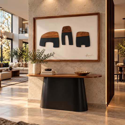 Cuadro Decorativo Stones parota - arte objeto