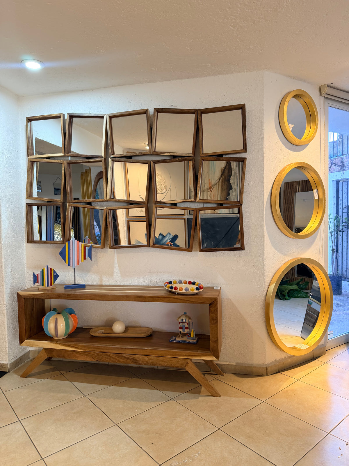 Espejo Decorativo Skies parota