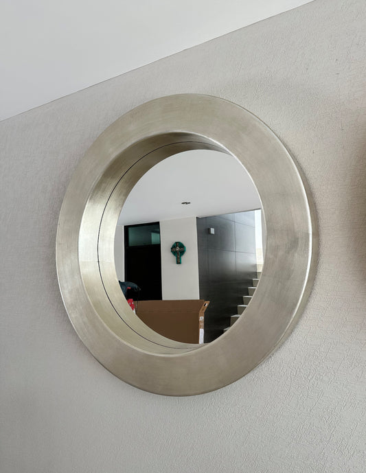 Espejo disco plata