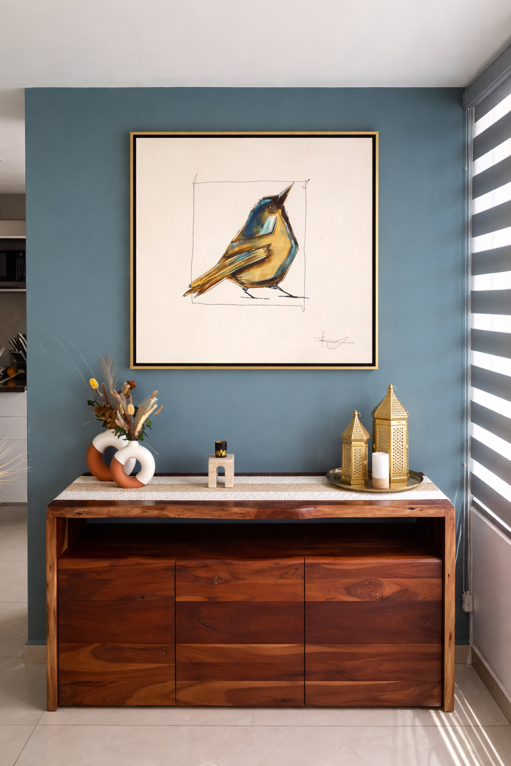 Cuadro Blue golden bird