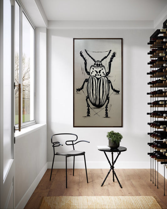 Cuadro escarabajo plata