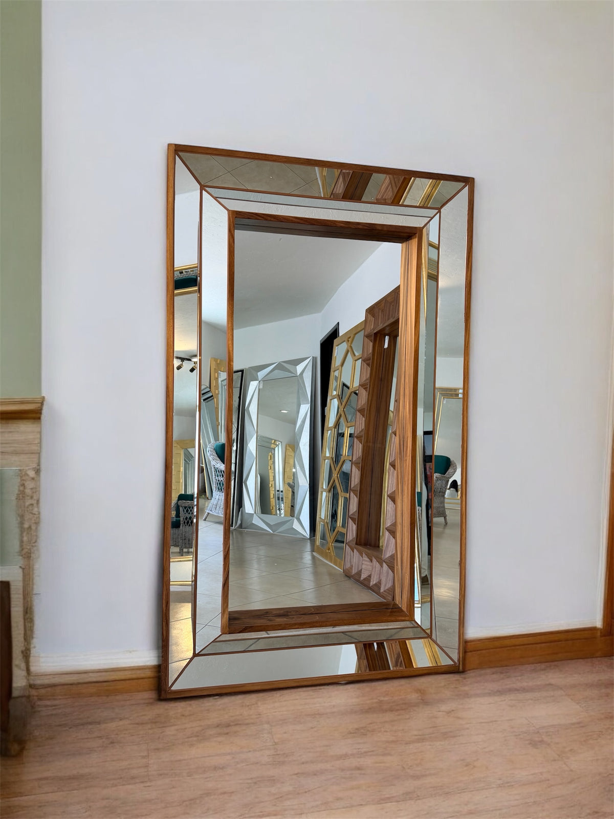 Espejo decorativo Platinum parota