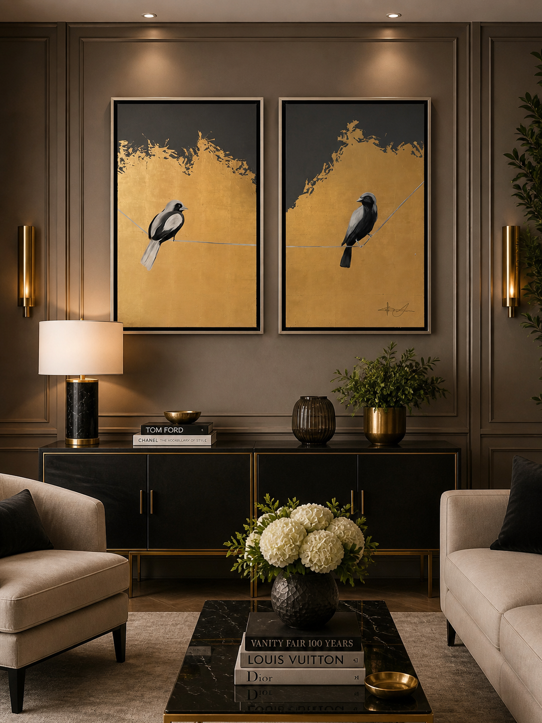 Set Cuadros decorativos Reencuentro Aves