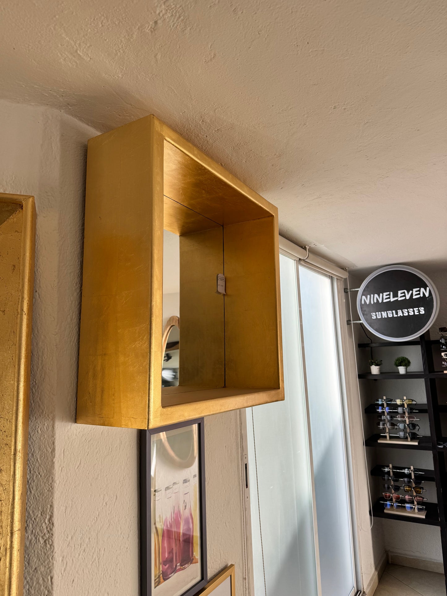 Espejo box oro chico