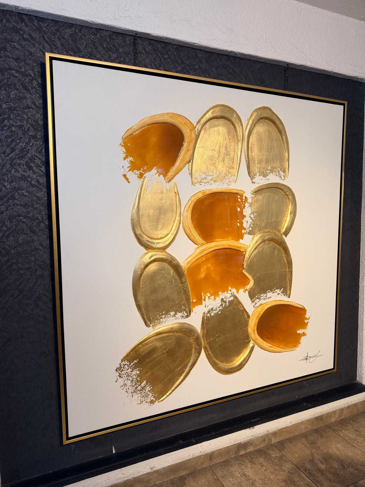 Cuadro decorativo gran formato Golden rocks