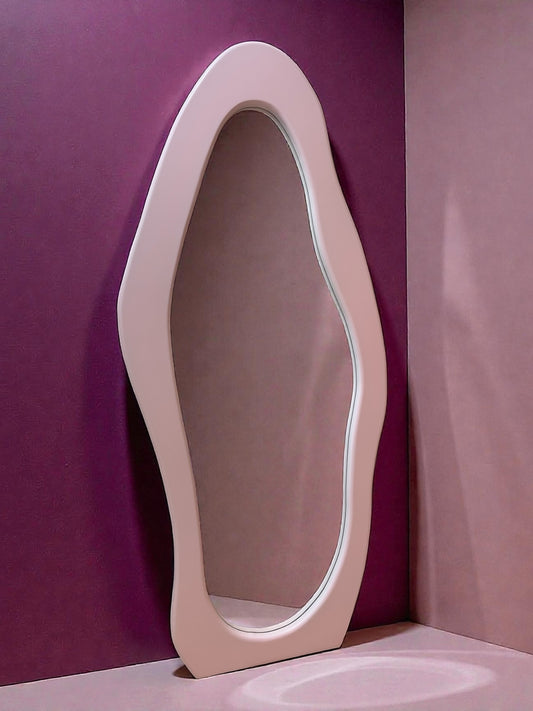 Espejo decorativo de piso cuerpo completo orgánico
