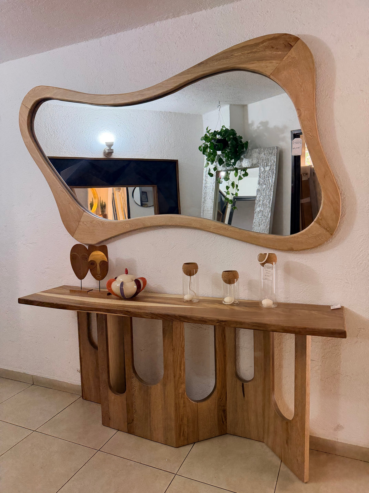 Espejo decorativo orgánico encino Julien