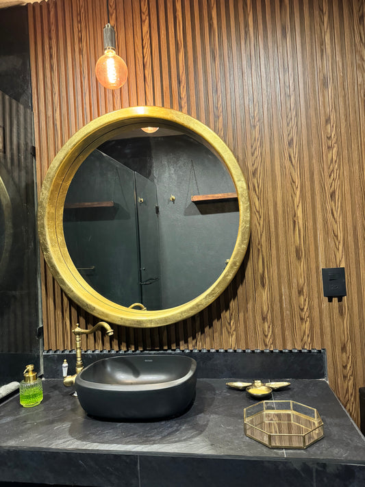 Espejo Gold Circle boleado
