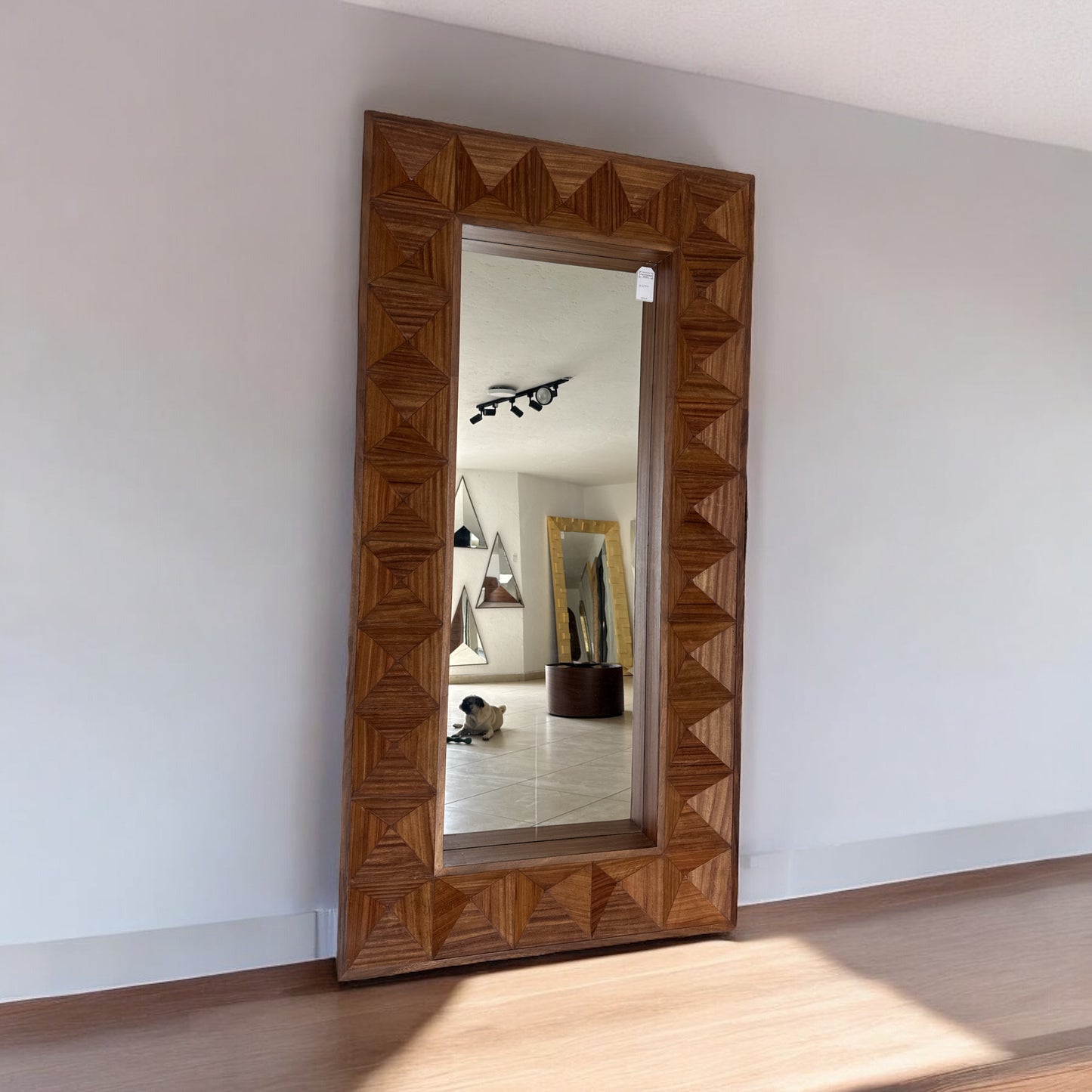 Espejo Diamante parota inverso