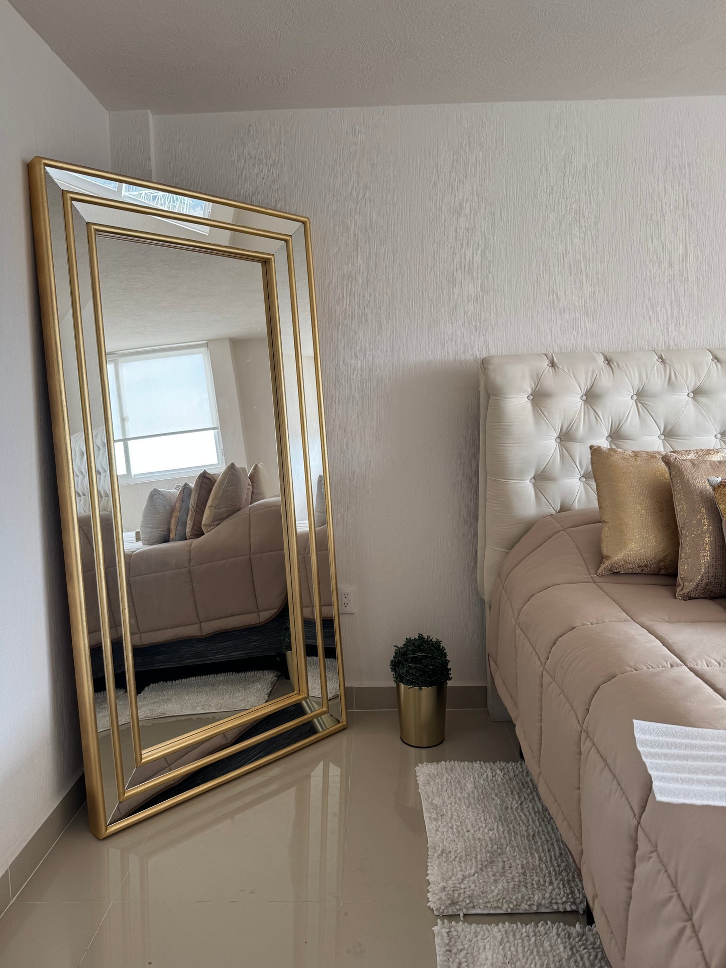 Espejo decorativo Nicolo triple oro