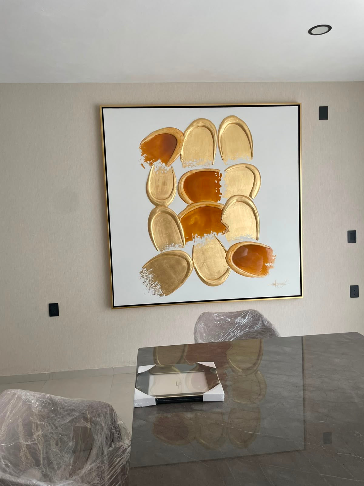 Cuadro decorativo gran formato Golden rocks