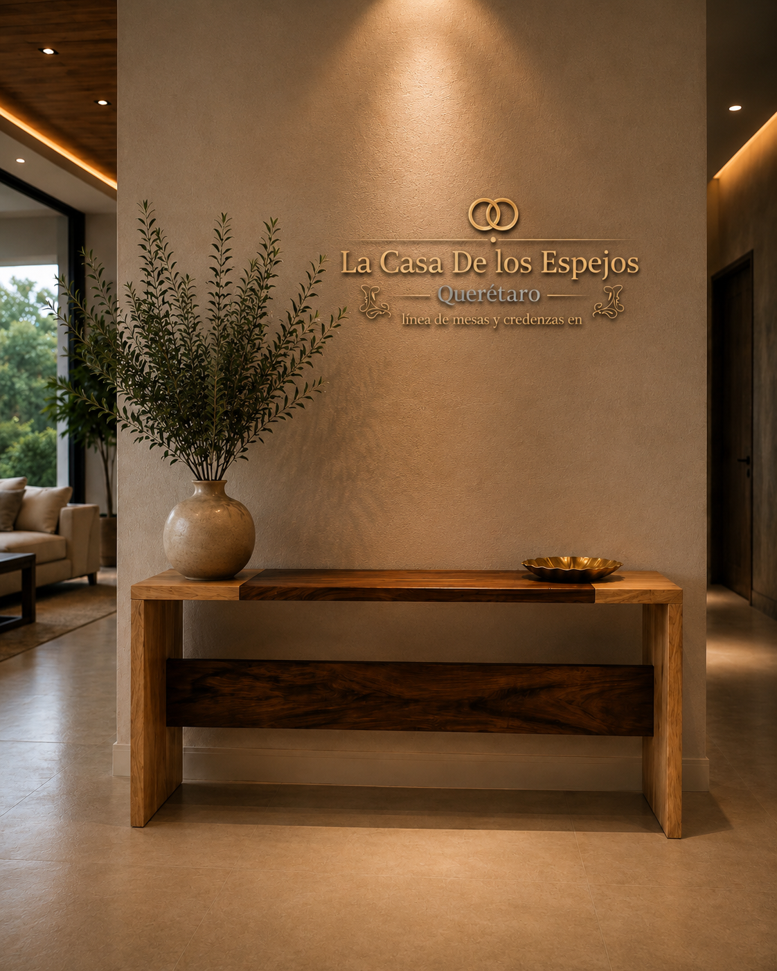 Credenza- recibidor Minsk parota/ encino