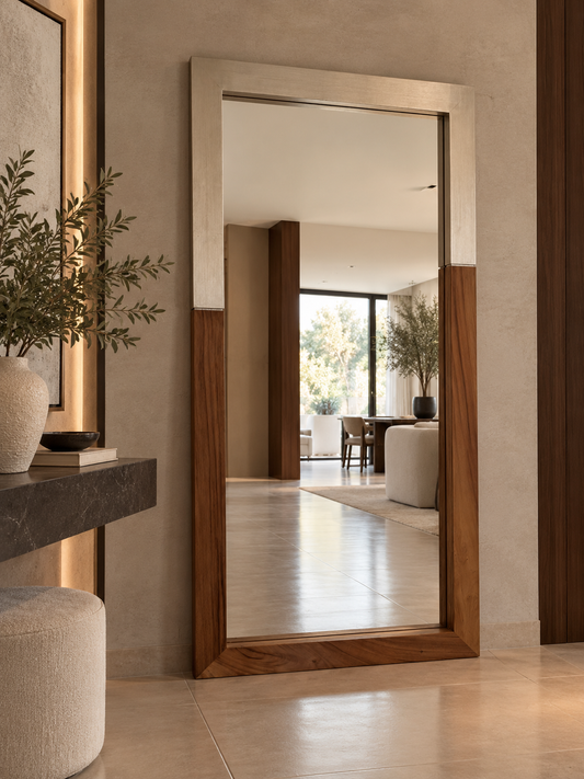 Espejo decorativo plata parota