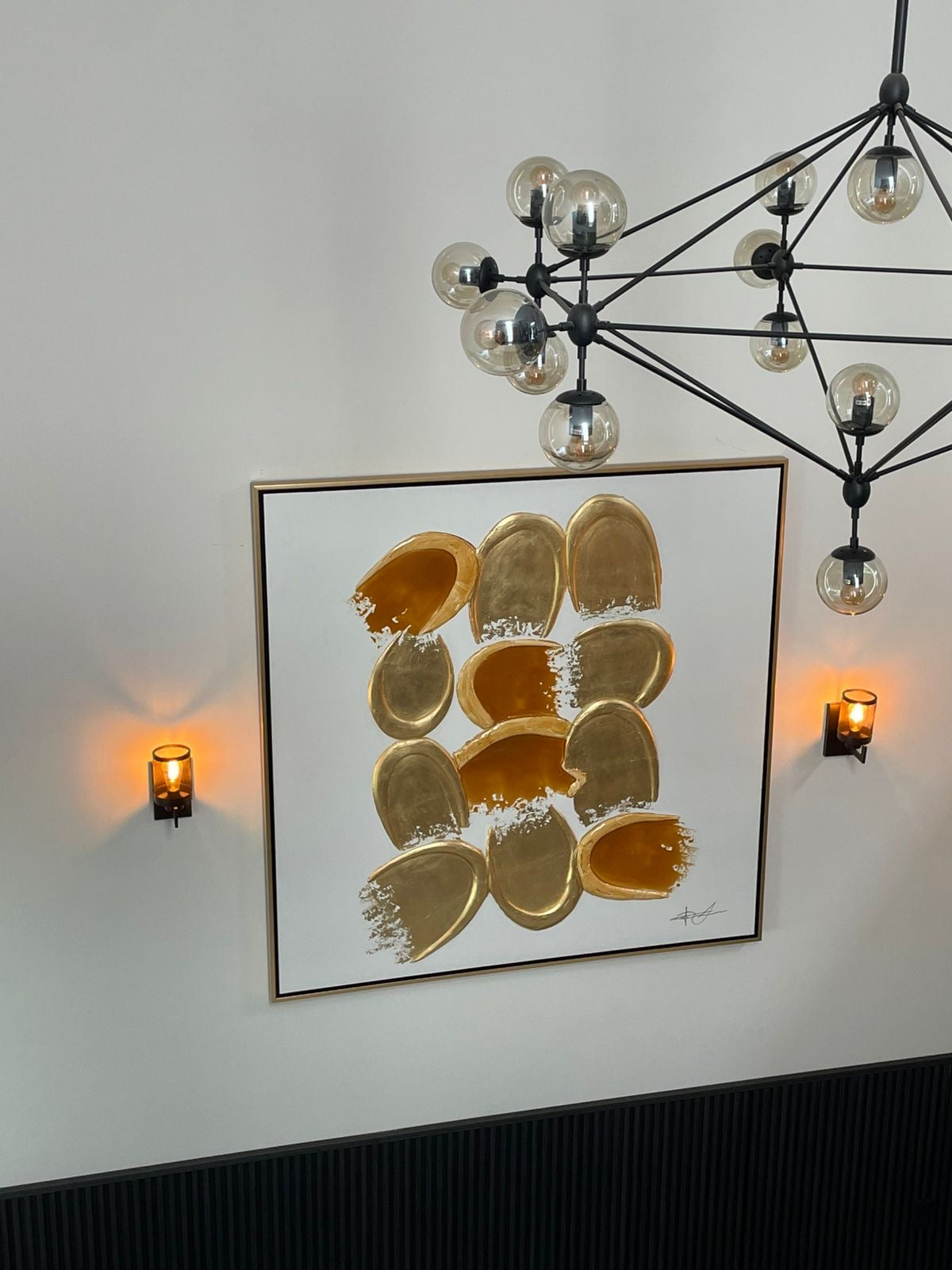 Cuadro decorativo gran formato Golden rocks