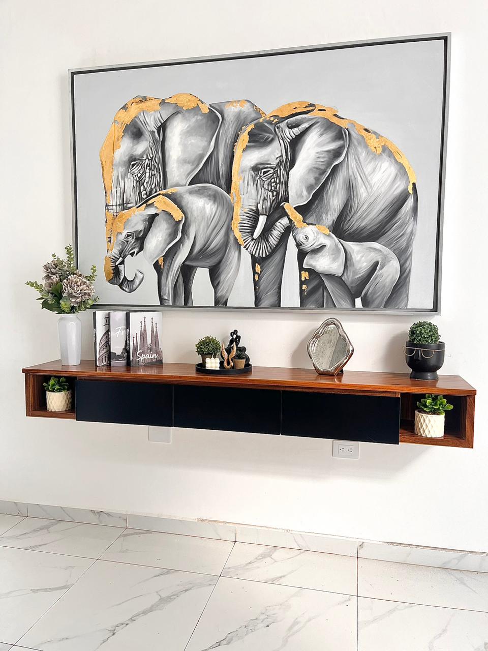 Cuadro Familia Elefante