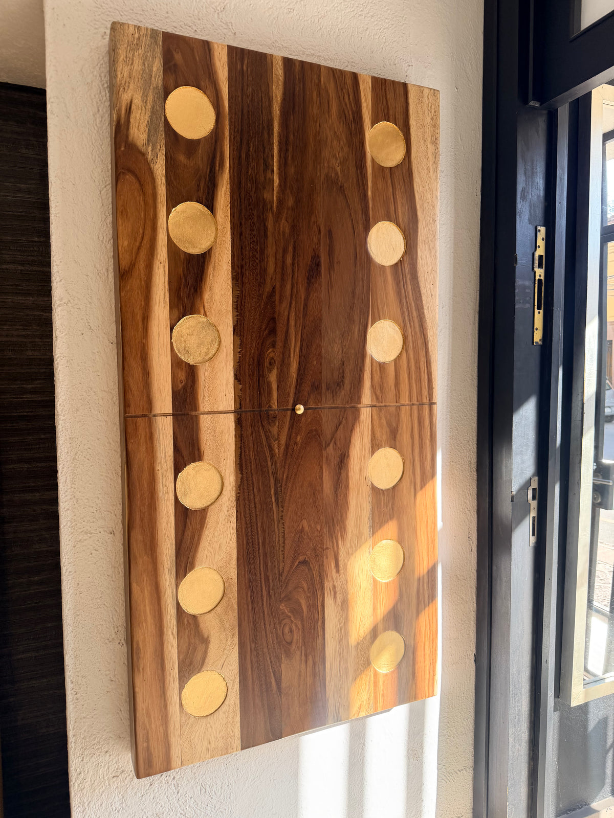 Cuadro decorativo ficha de domino de madera