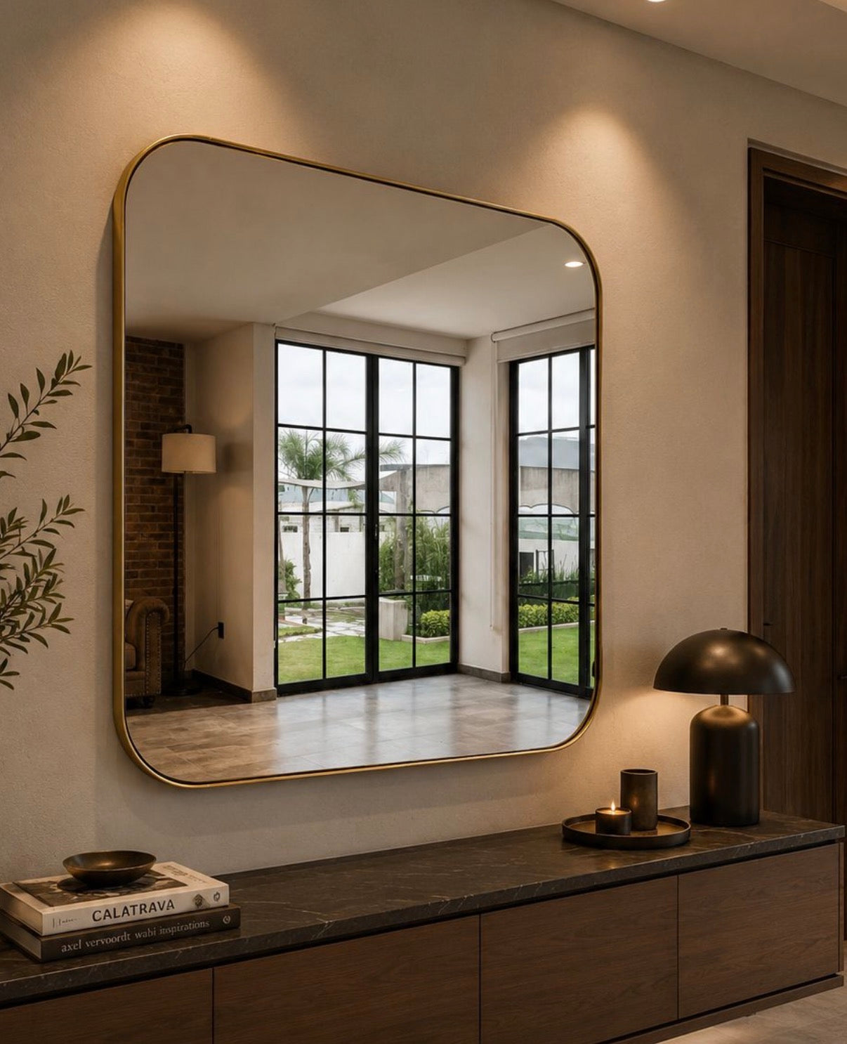 Espejo decorativo Frechen oro