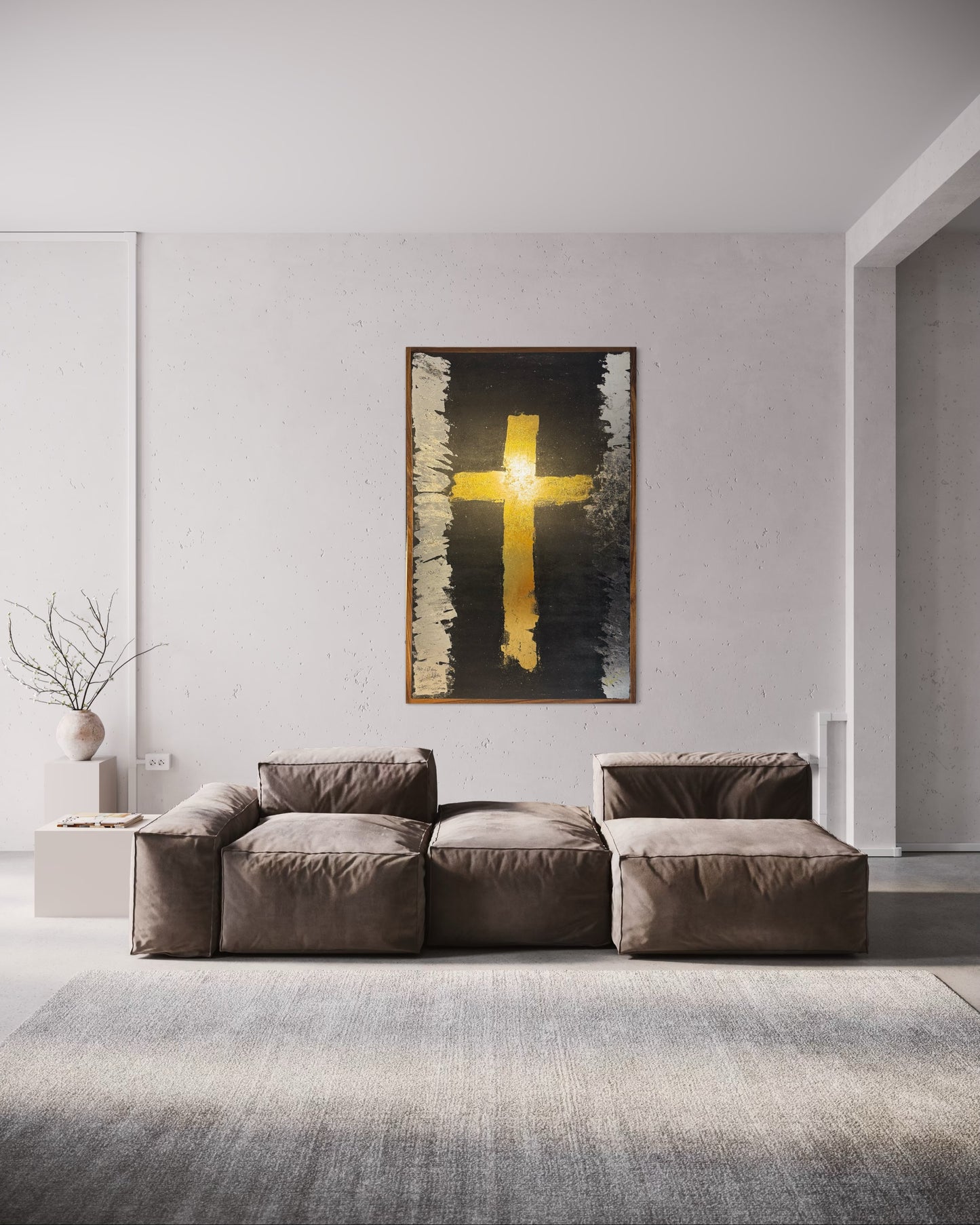 Cuadro Cruz oro/ plata